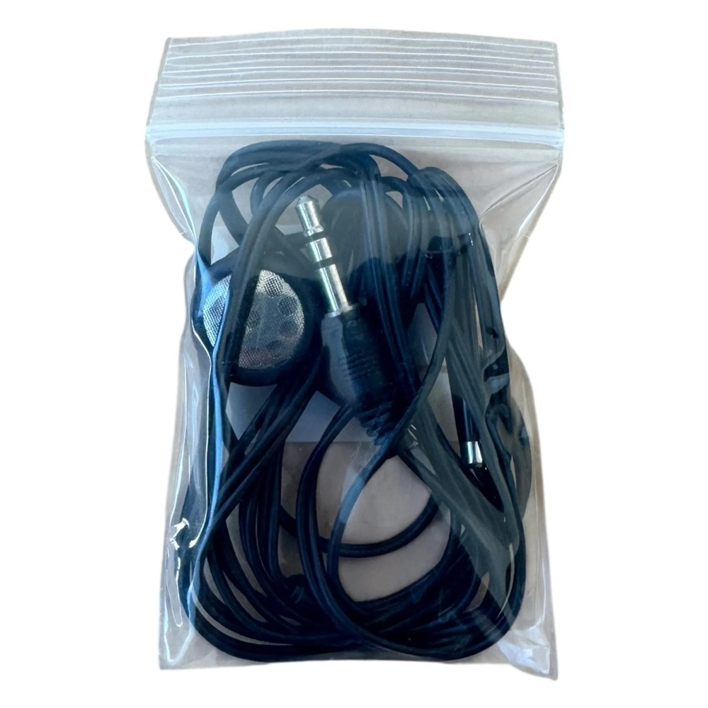 Stussy Ear Pod Headphones Unisex OS Black Good 90s Deadstock Wired 3.5mm Jack